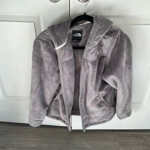 North Face Gray Oso zip up jacket medium with hood
